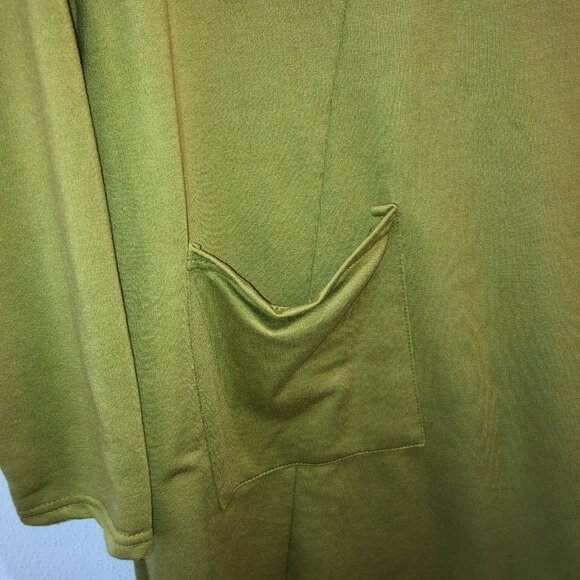 Zanzea Womens Size XXXL Green Long Sleeve Casual Knee Length Swing Dress - Picture 4 of 7